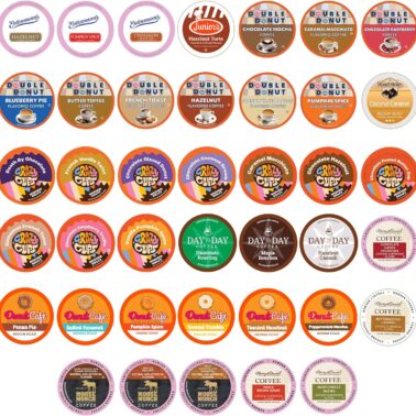 Crazy Cups Flavored Coffee Pods Variety Pack for Keurig K Cups Brewers, Assorted Flavored Coffee Sampler, 40 Count
